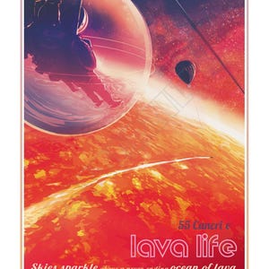 NASA / JPL: Lava Life - Futuristic Space Travel Poster