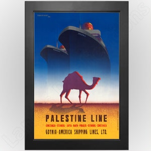 Palestine Line Travel Poster 1935 - Vintage-Style Travel Poster