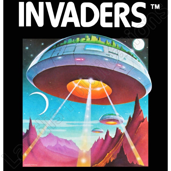 Atari Space Invaders Game 1980 - Cool Vintage Poster