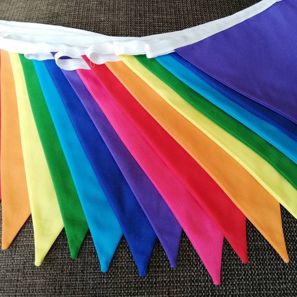 Rainbow Bunting - Etsy