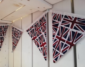 Union Jack flag fabric bunting - various lengths
