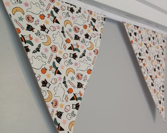 Halloween theme fabric bunting,