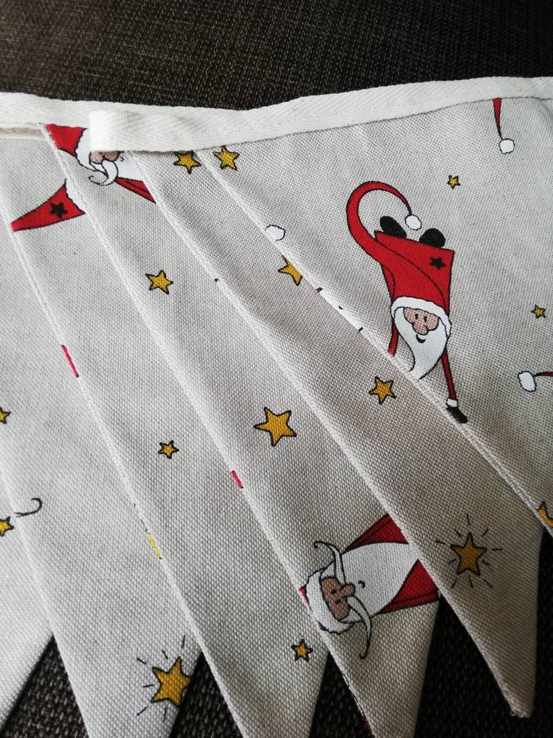 Father Christmas Fabric Bunting Approx 3 Metres Etsy UK