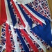 Union Jack, Red, White and Blue fabric bunting