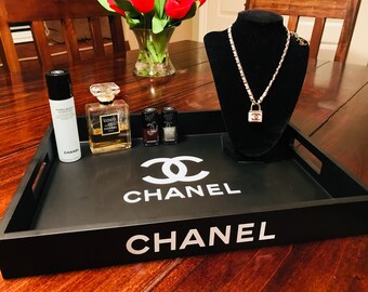 Chanel Black Decorative Tray