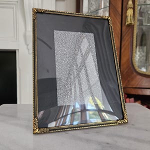 Vintage Convex Glass Brass Ornate Picture Frame 17 x 23 cm