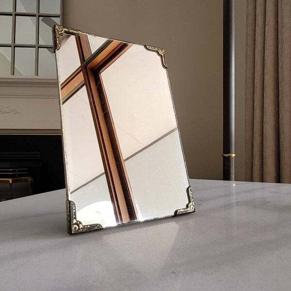 Antique Small Stand Mirror
