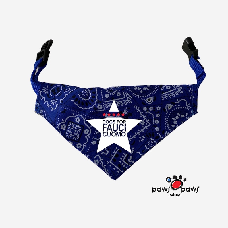 Election Vote 2020 Political Statement Dog Accessory Fauci Cuomo Dog Bandana Anthony Fauci