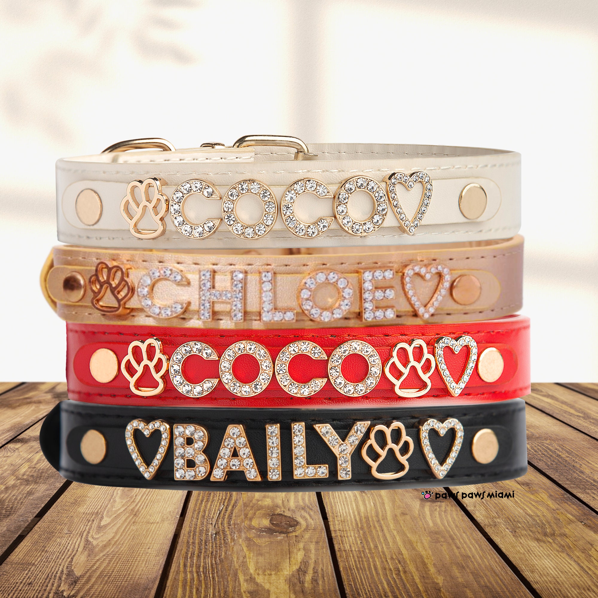 Custom Leather Dog Collar Female Dog Collar for Small Dogs Etsy