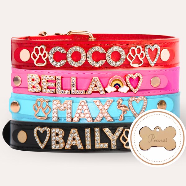 Large Dog Collar Female Bling Etsy