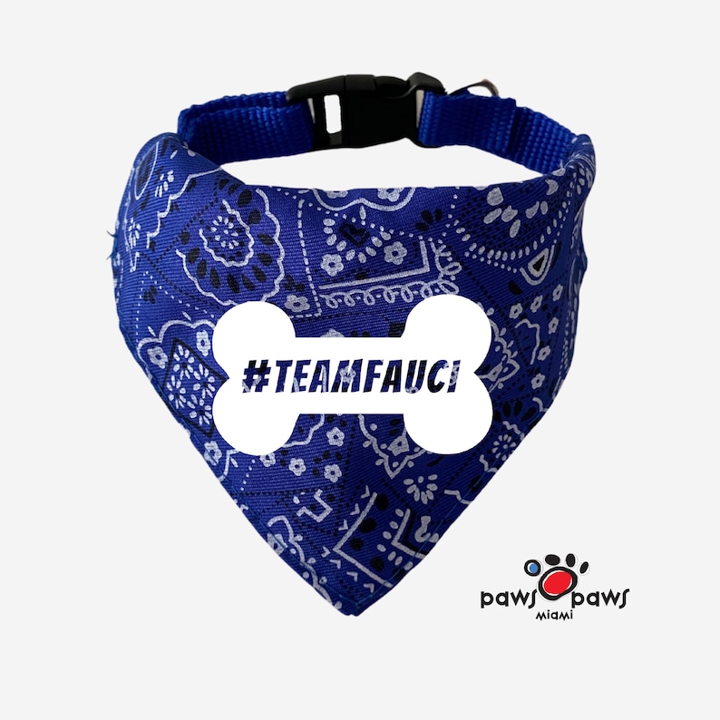 New York Dr Fauci Team Fauci Dog Bandana Dog Accessory Anthony Fauci Cuomo