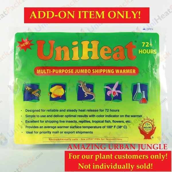 UniHeat 72 Hours Heat Pack ADD ON ITEM Only For Customers Buying Our Plants!