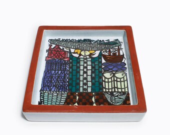 Stig Lindberg Karneval Dish: Vintage Gustavsberg Scandinavian