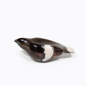 Handcrafted Ceramic Bird Figurine Pottery Sculpture Stylized Bird Ornament Art Studio Handmade Decor Unsigned