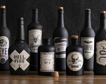 apothecary labels halloween, printable bottle stickers, halloween table decor, vintage bottle, halloween party favors, decorations indoor