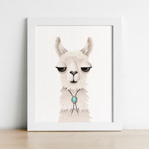 llama print, llama kids decor, children&#39;s room decor, printable digital download, alpaca art, llama poster, nursery print, animal print