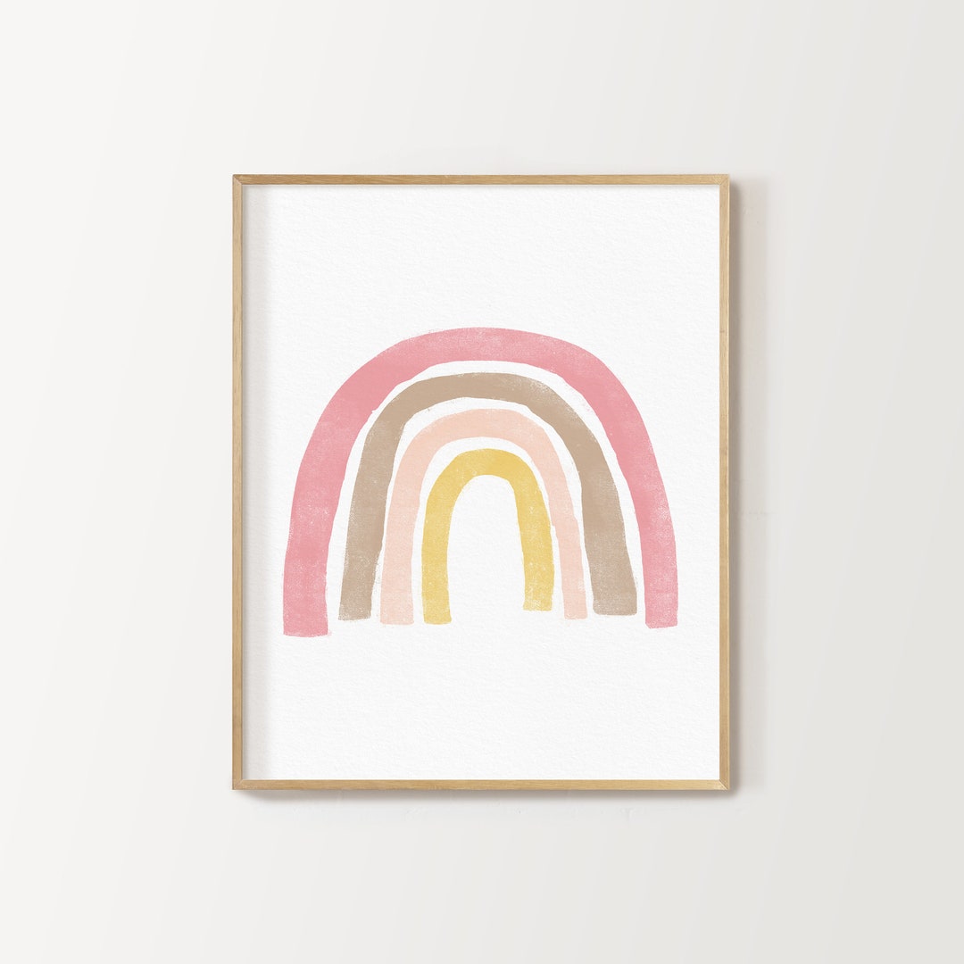 Boho Rainbow Nursery Print, Wall Decor, Nursery Print, Kid's Room Decor ...