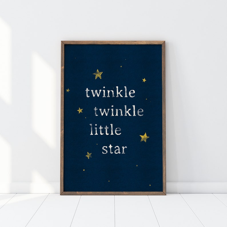 Twinkle Twinkle Little Star Nursery Prints, Series of 4, Digital ...