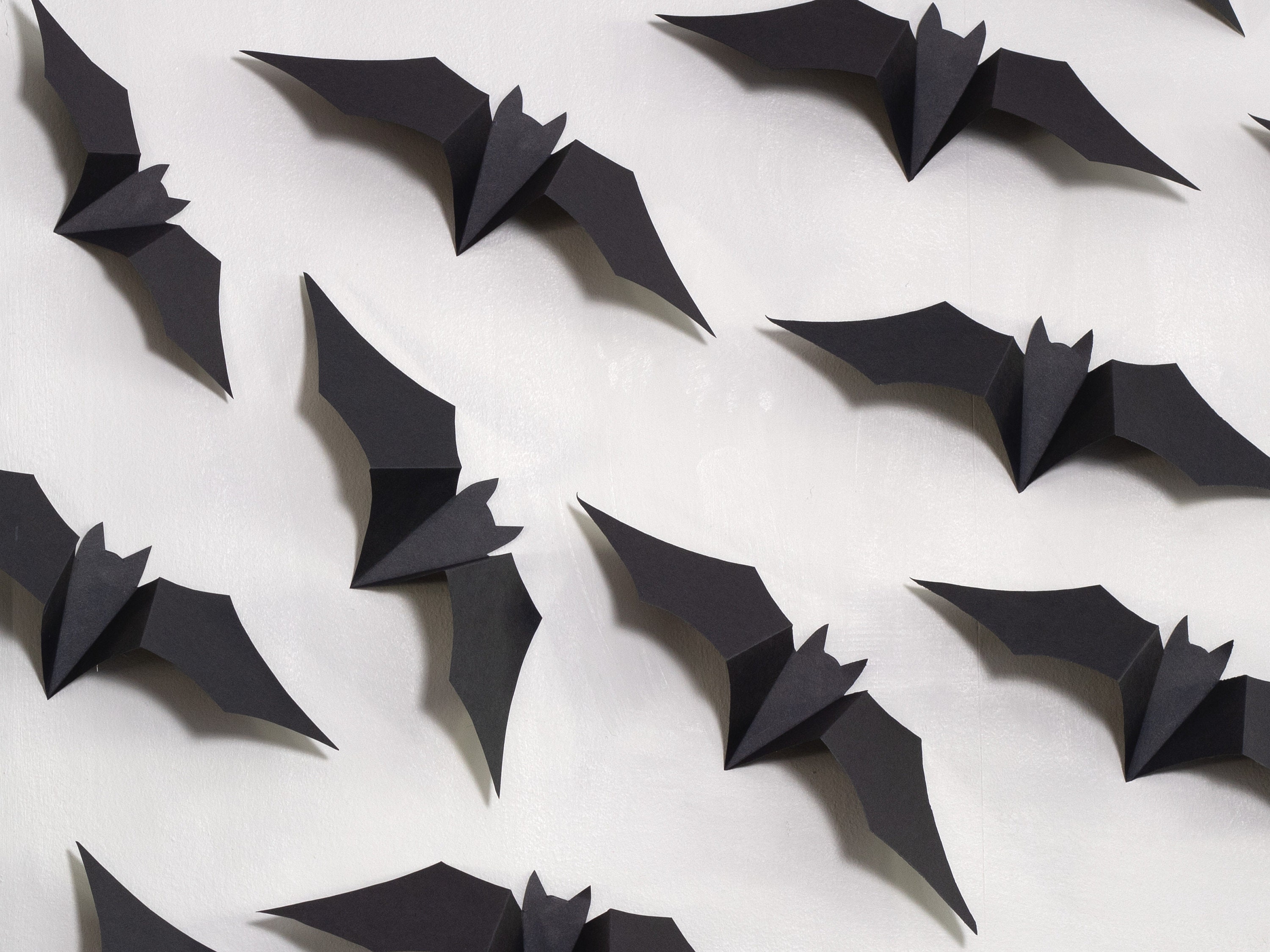 Bats Wall Decor, 88 Pcs Diy 3d Bats Halloween Decorations, Different