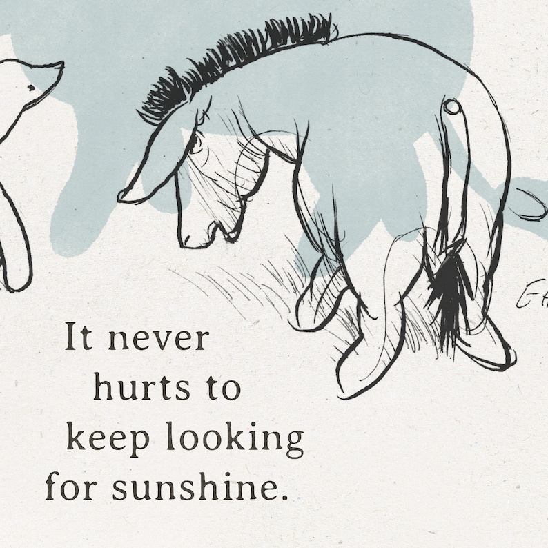 Classic Winnie the Pooh Nursery Prints Eeyore Printable - Etsy