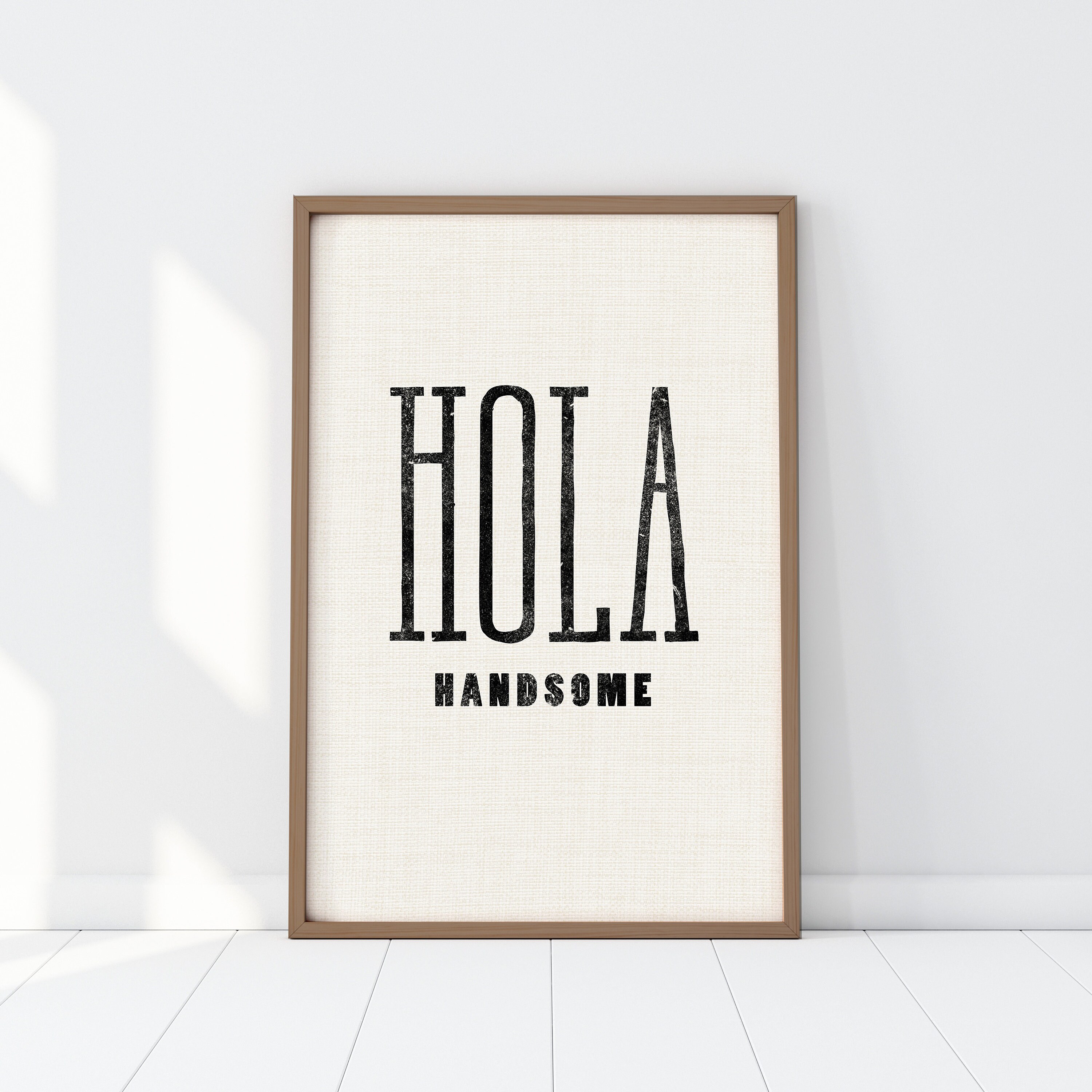 Hola handsome print digital download kids bathroom wall Etsy