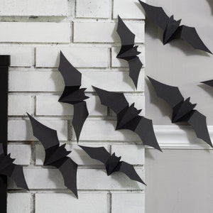 Bat Cutouts, Bats Wall Decor, Printable Paper Bats, Bats Halloween ...