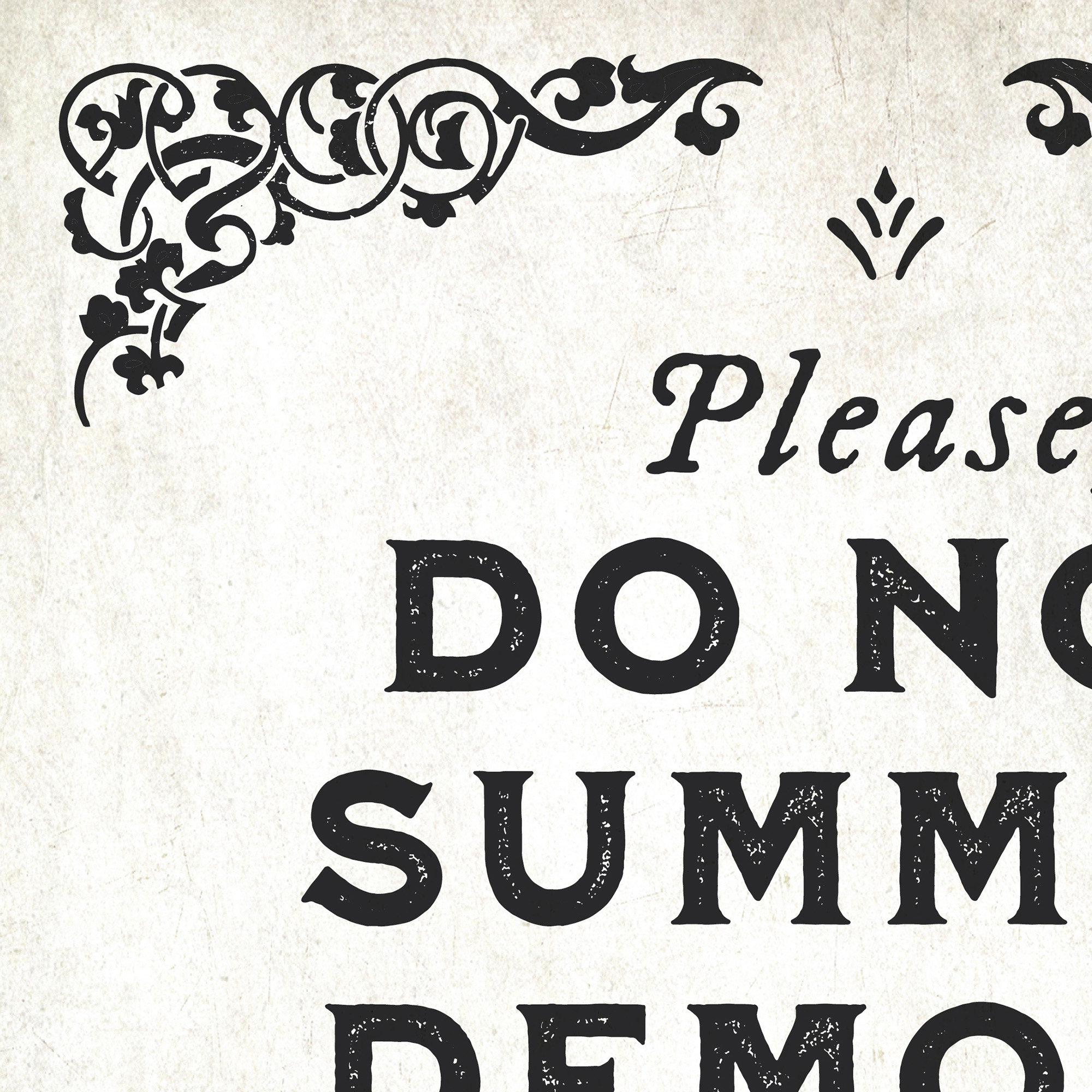 Please Don't Summon Demons in the Bathroom Framed Embroidery Pentagram Art