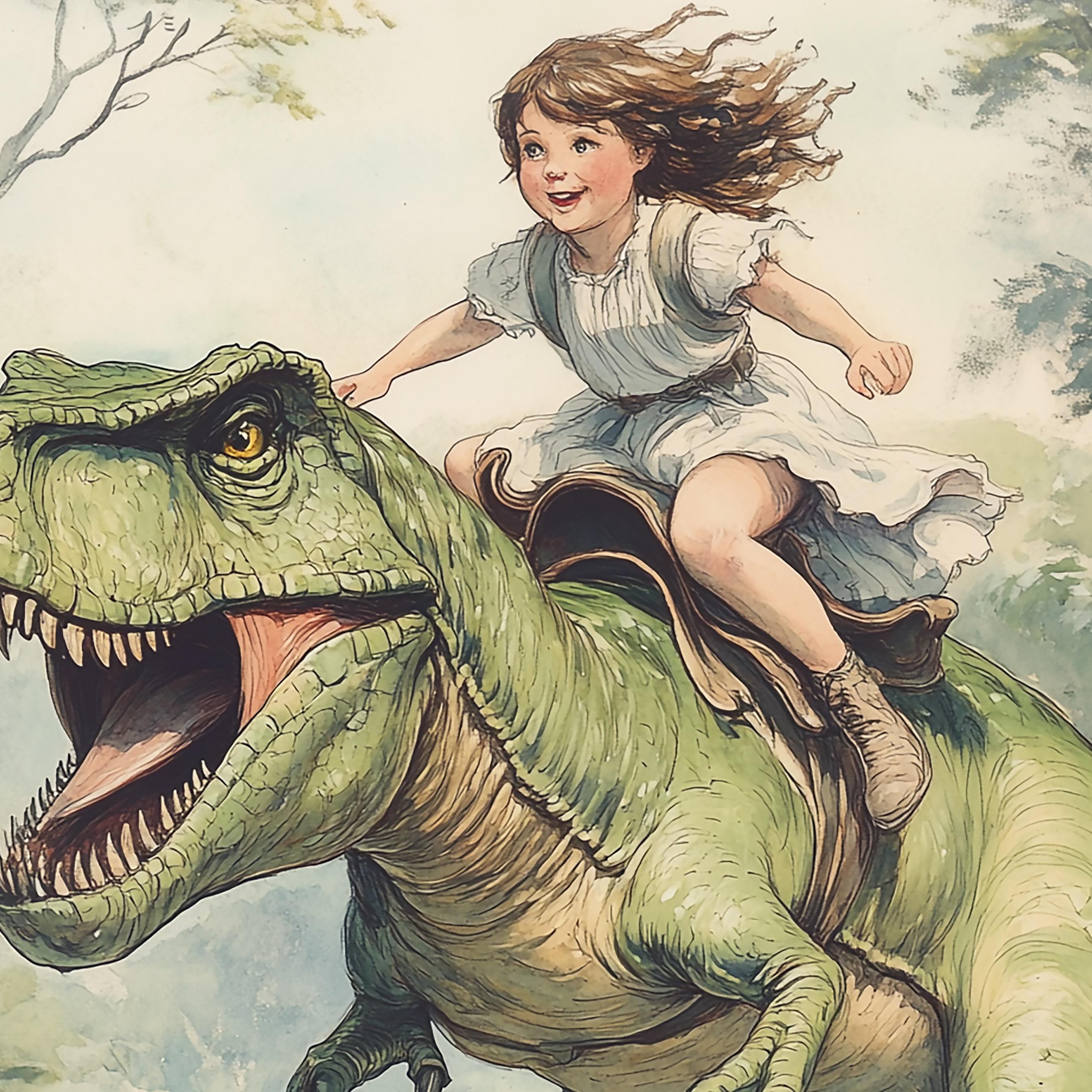 personalized dinosaur, dinosaur girl gift, dinosaur girl decor, digital print, girls room wall art, girls decoration, dinosaur girl party