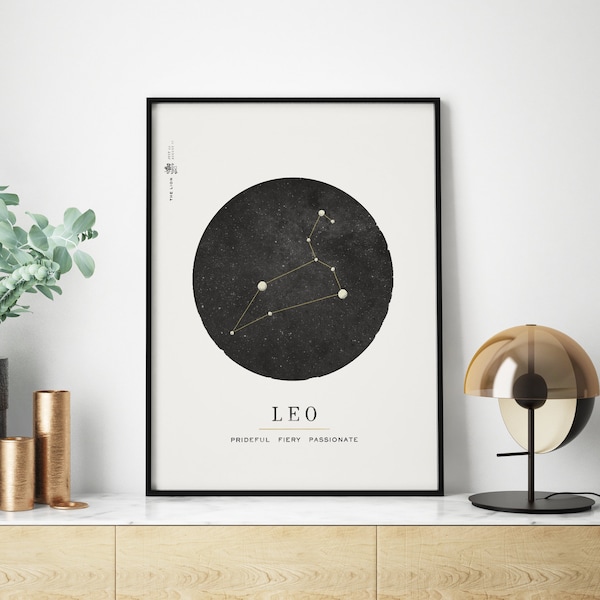 leo astrology print digital download