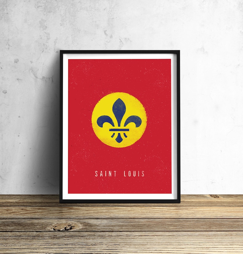 Stl Fleur De Lis Print St Louis Art Poster Home Decor Etsy
