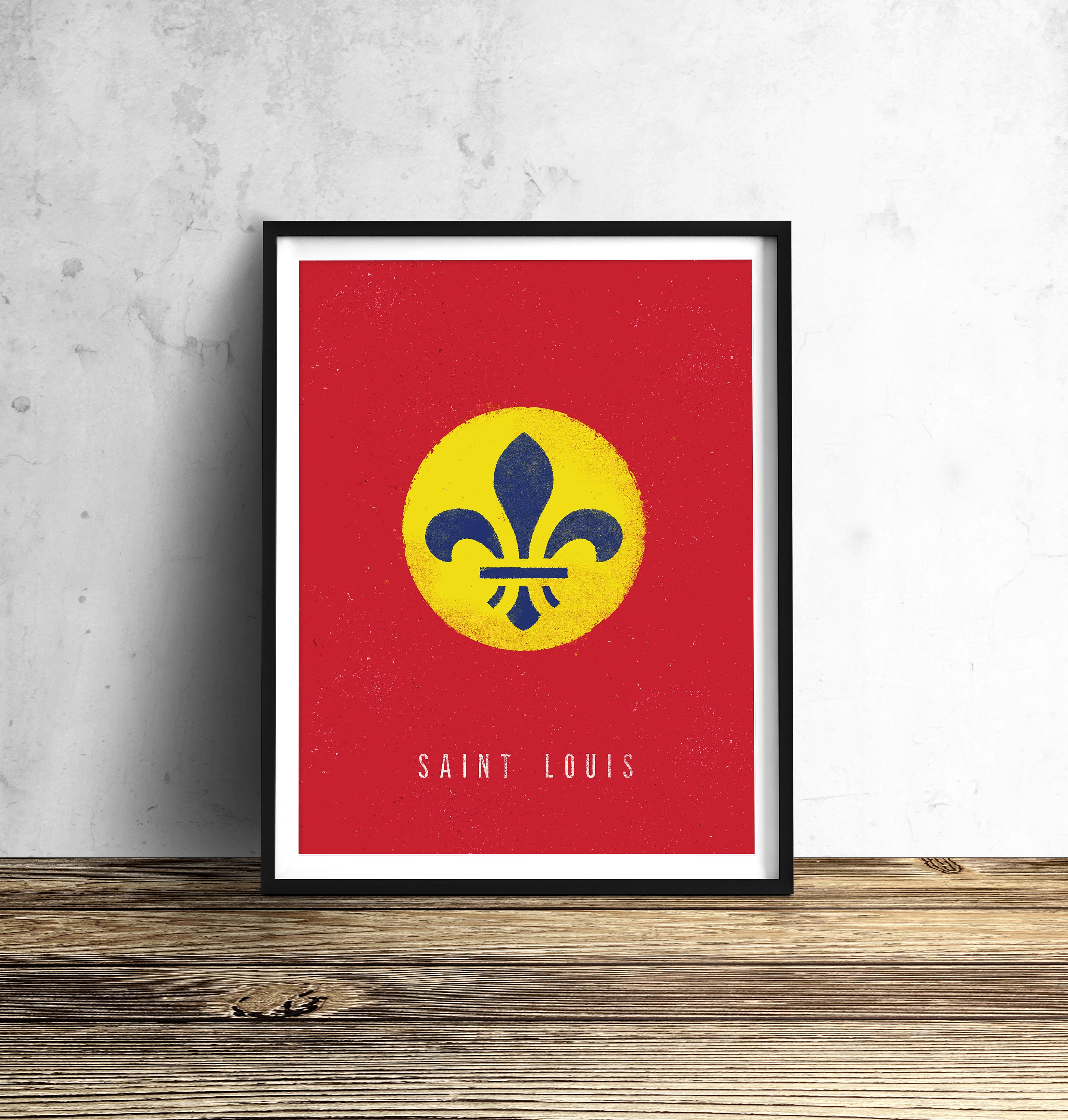 Stl Fleur De Lis Print St Louis Art Poster Home Decor Etsy