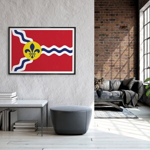 Official Stl Flag Print, St Louis Art, Poster, Home Decor, Printable ...