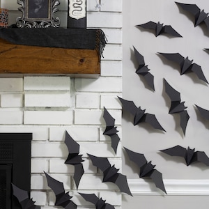 Bat Cutouts, Bats Wall Decor, Printable Paper Bats, Bats Halloween ...