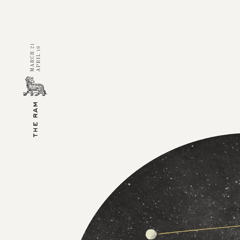 aries astrology print digital download image 3