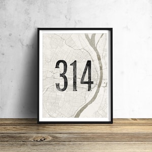 stl 314 map print, st louis art, poster, home decor, printable digital download