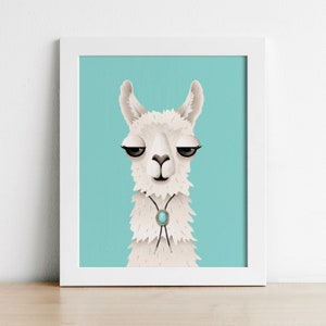 llama print, animal nursery decor, kids&#39;s room decor, printable digital download, alpaca art, llama poster, nursery print, alpaca wall art