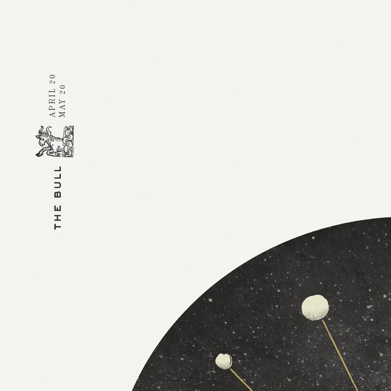 taurus astrology print digital download image 3