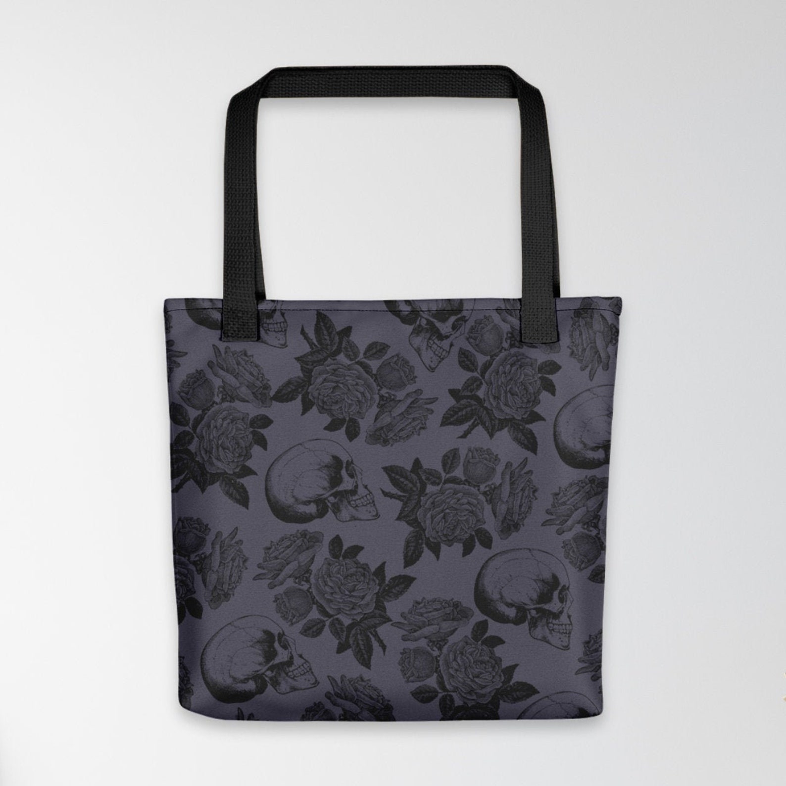 Skulls & Roses Tote Bag Goth Clothing Witch Stuff Goth Bag - Etsy