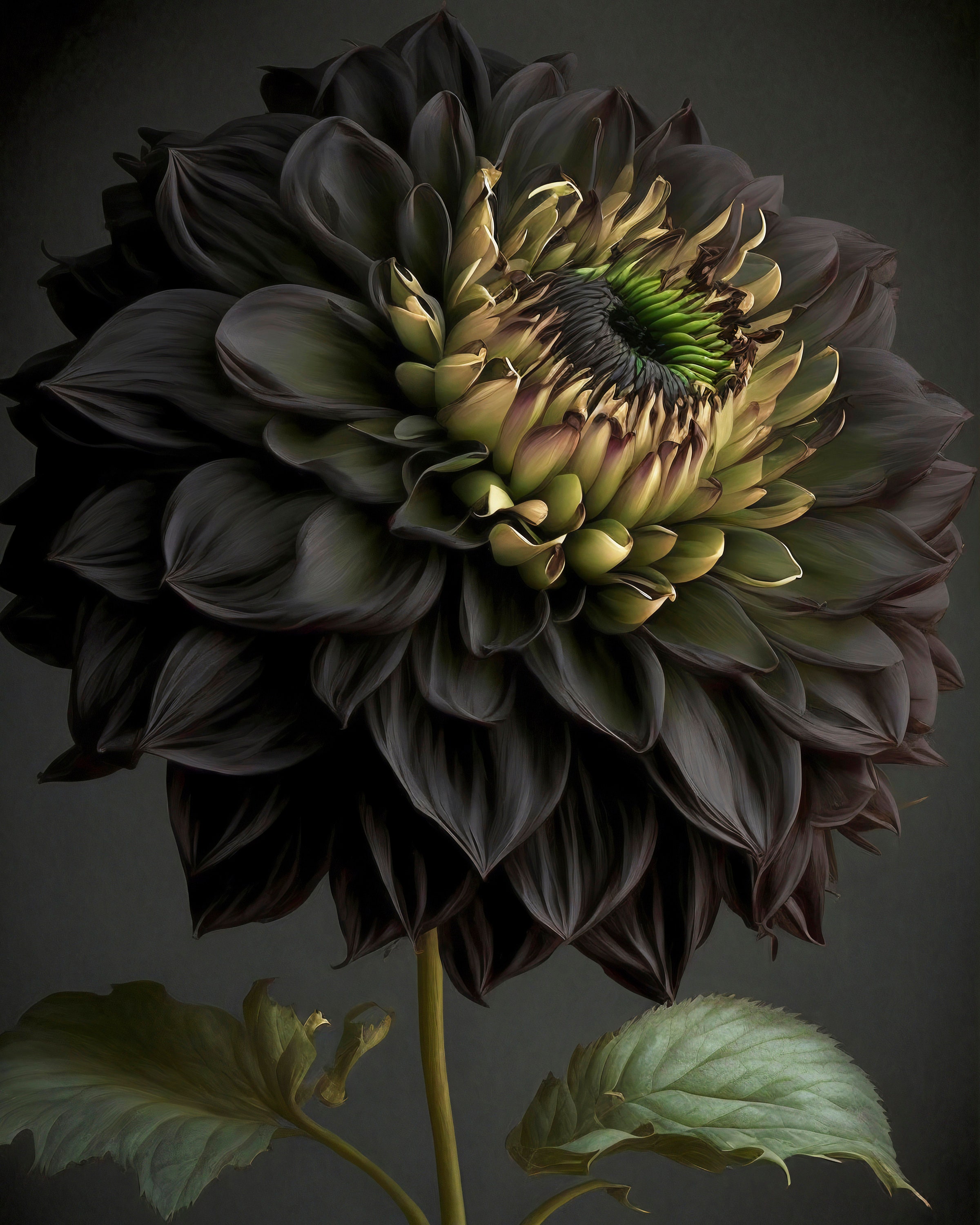 Black Dahlia Wall Art Whimsigoth Flower Decor Dark Botanical Print Goth ...