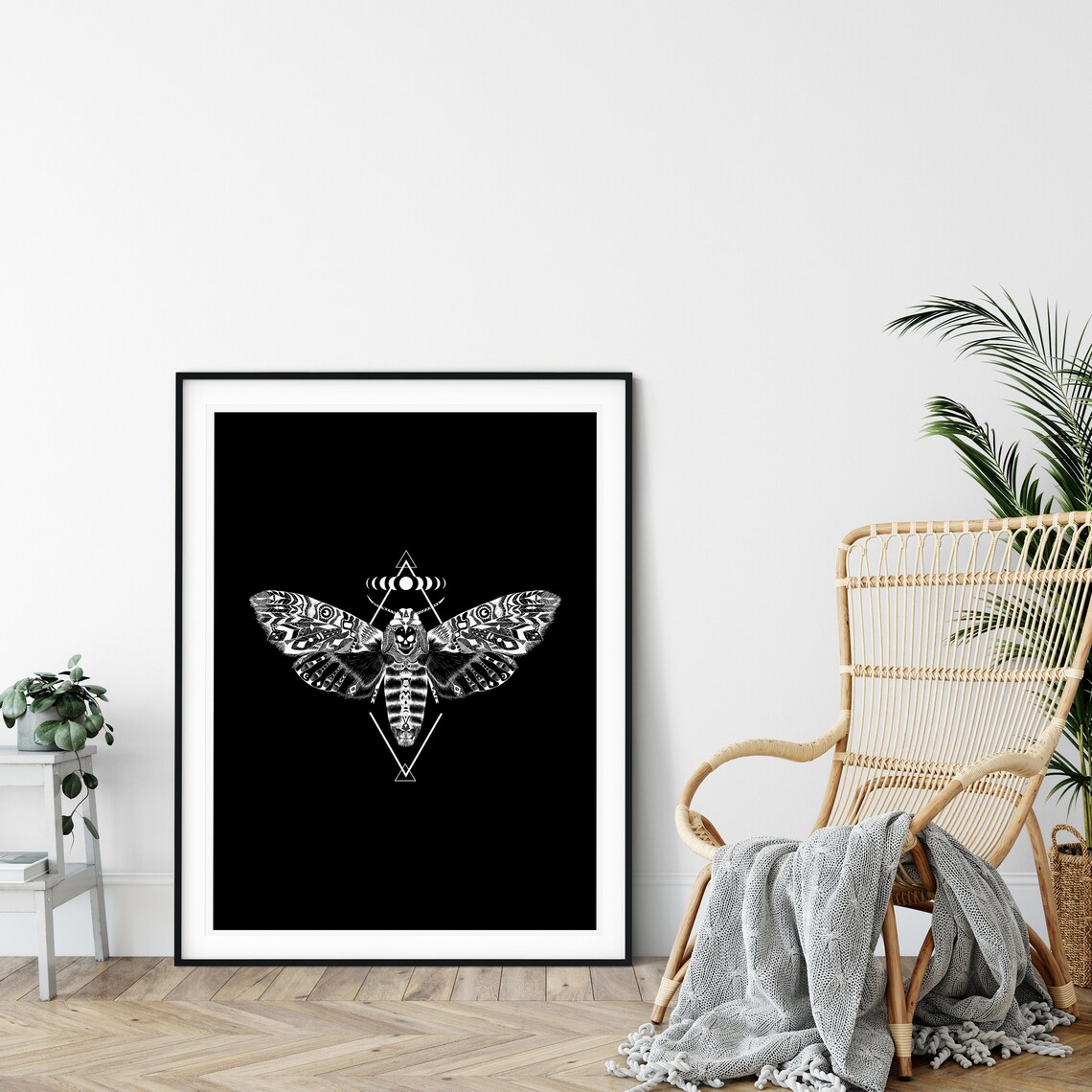 Death's Head Moth PRINTABLE WALL ART Gothic Home Decor | Etsy