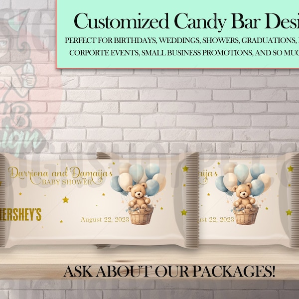 Custom Digital Candy Bar Wrappers - Digital Download