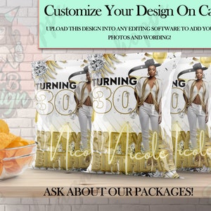 Gold and White Canva Editable Digital Chip Bags