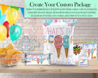 Custom Digital Party Package for 3 Items/Digital Party Favors