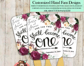 Custom Digital Hand Fans - Digital Download