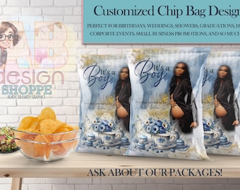 Custom Chip Bag Design | Personalized Party Favor (Digital PDF Template)