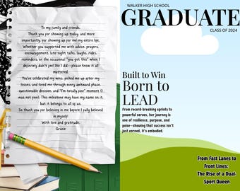 Graduation Booklet Template - Digital Download
