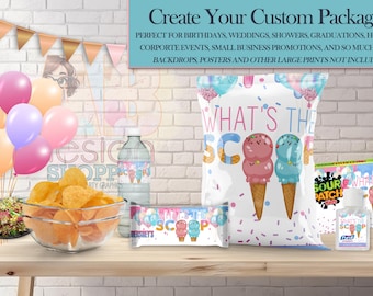 Custom Designed Party Favors Bundle (Digital Package of 3 Items)