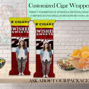 Personalized Cigar Wrapper - Instant Download - Customizable Design