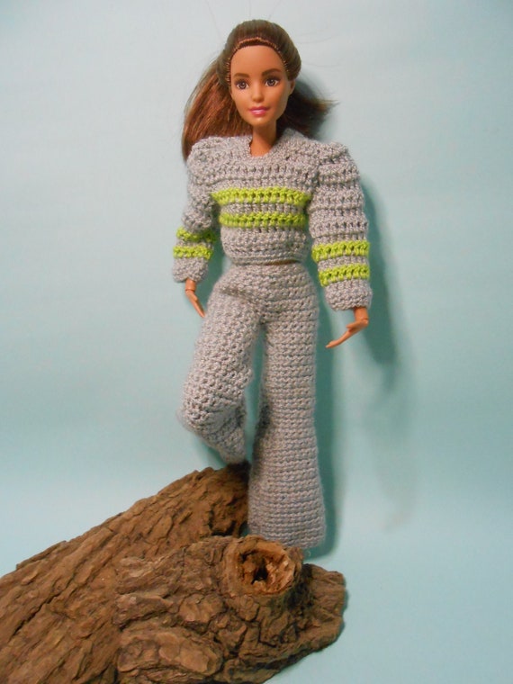 Conjunto en crochet para mu eca talla barbie moda en ganchillo