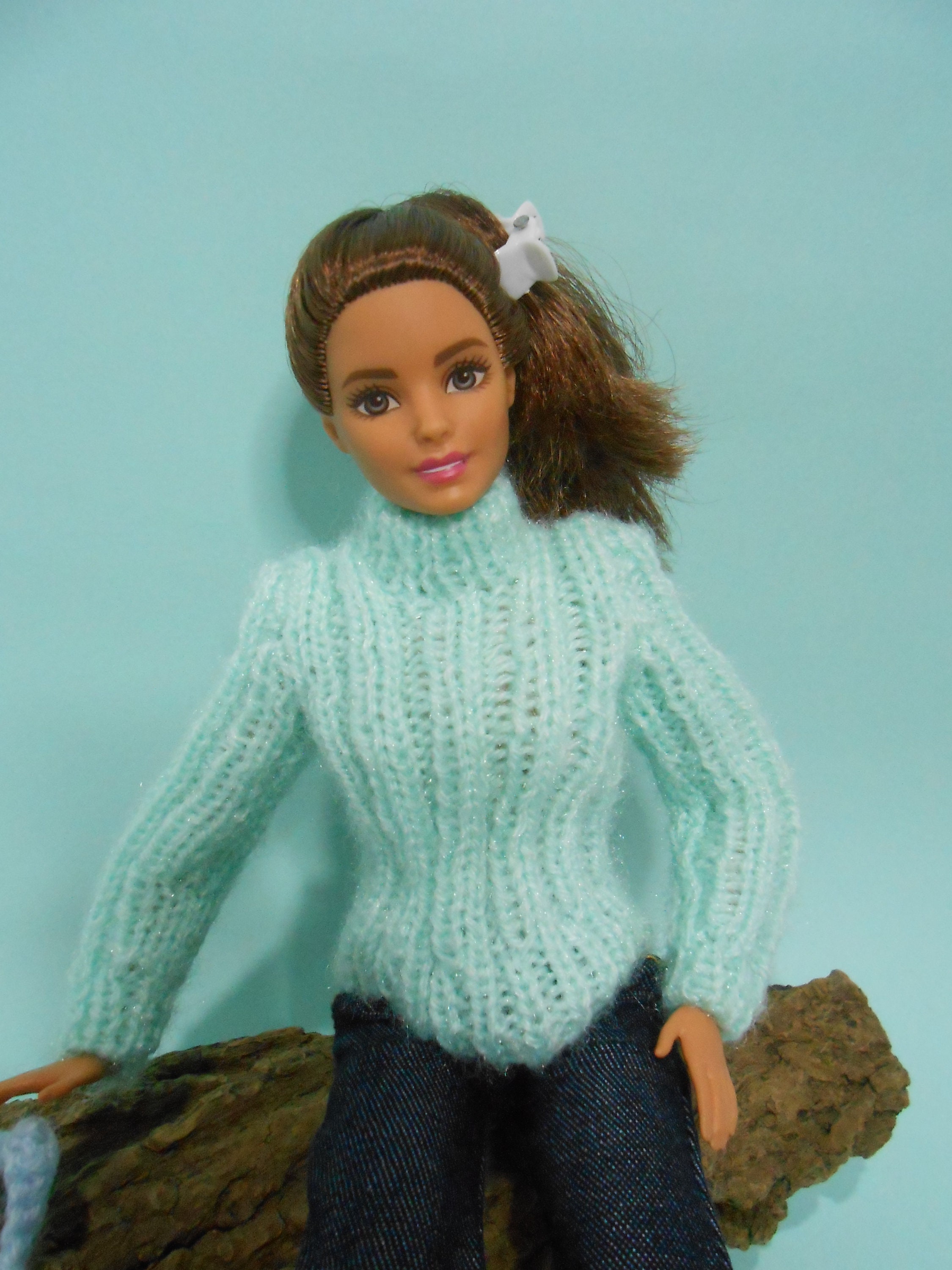 Suéter tejido para barbie conjunto para muñecas talla barbie
